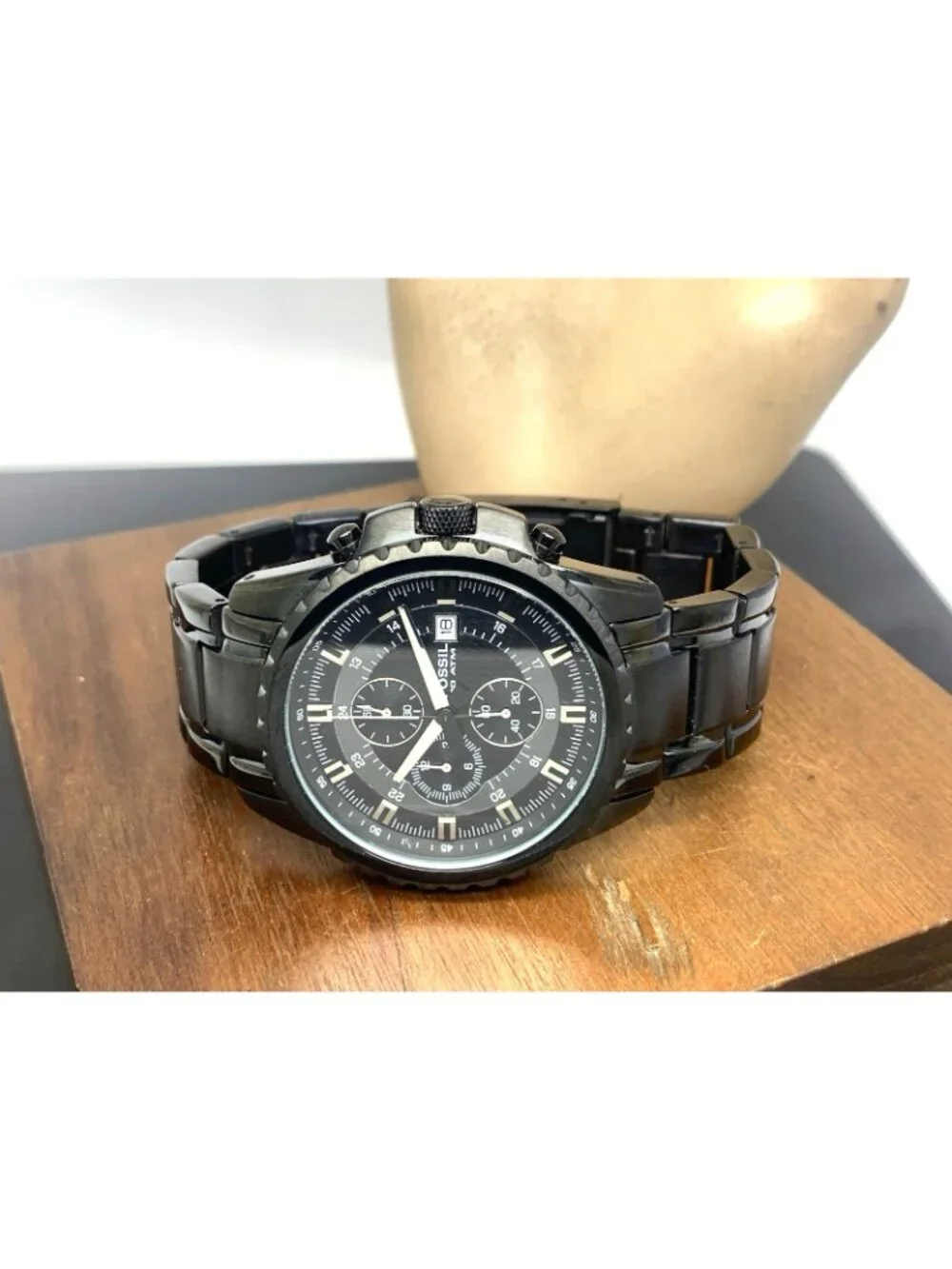 Fossil Men's Watch CH2473 Quartz Chronograph Black Dial Stainless Steel 42mm